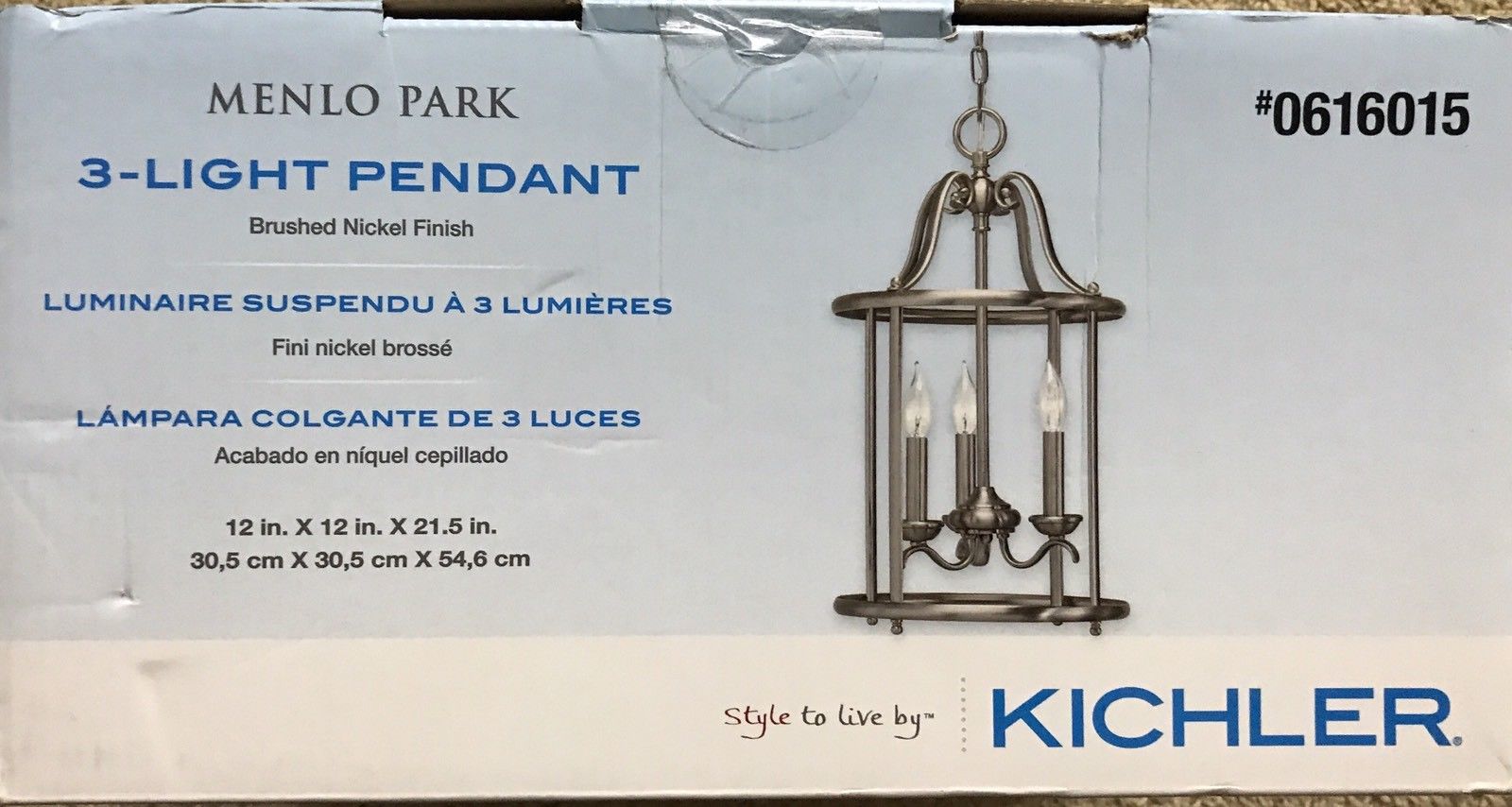 Kichler Lighting Park Brushed Nickel Wrought Iron Pendant